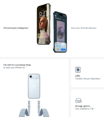 iPhone 17 air এর প্রাইজ এবং স্পেসিফিকেশন প্রবাসে এল সাথে রয়েছে A19 Chip, 6 Core 3 Screenshot 2025 09 11 091516